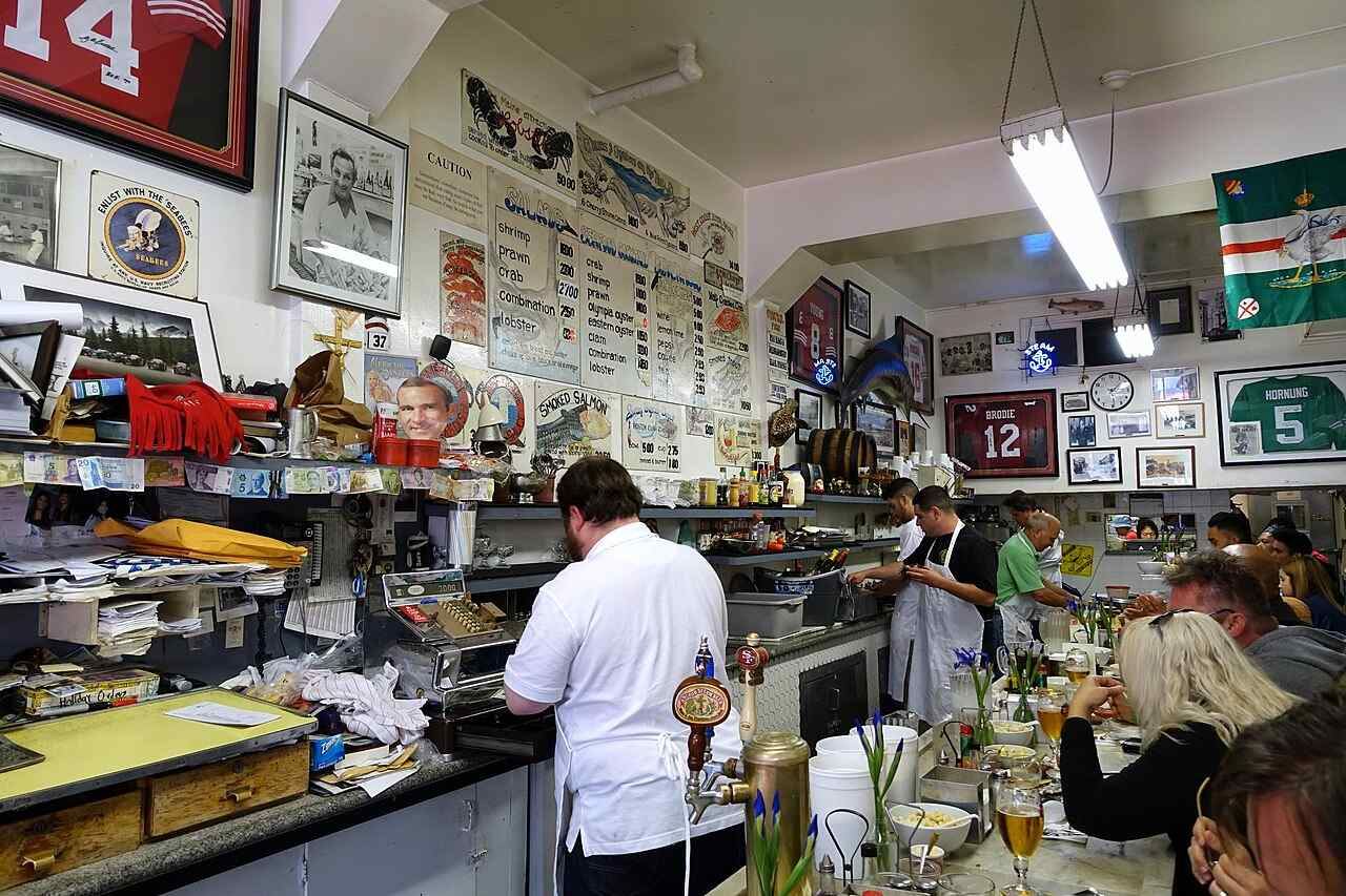 Swan Oyster Depot restaurant in San Francisco, California